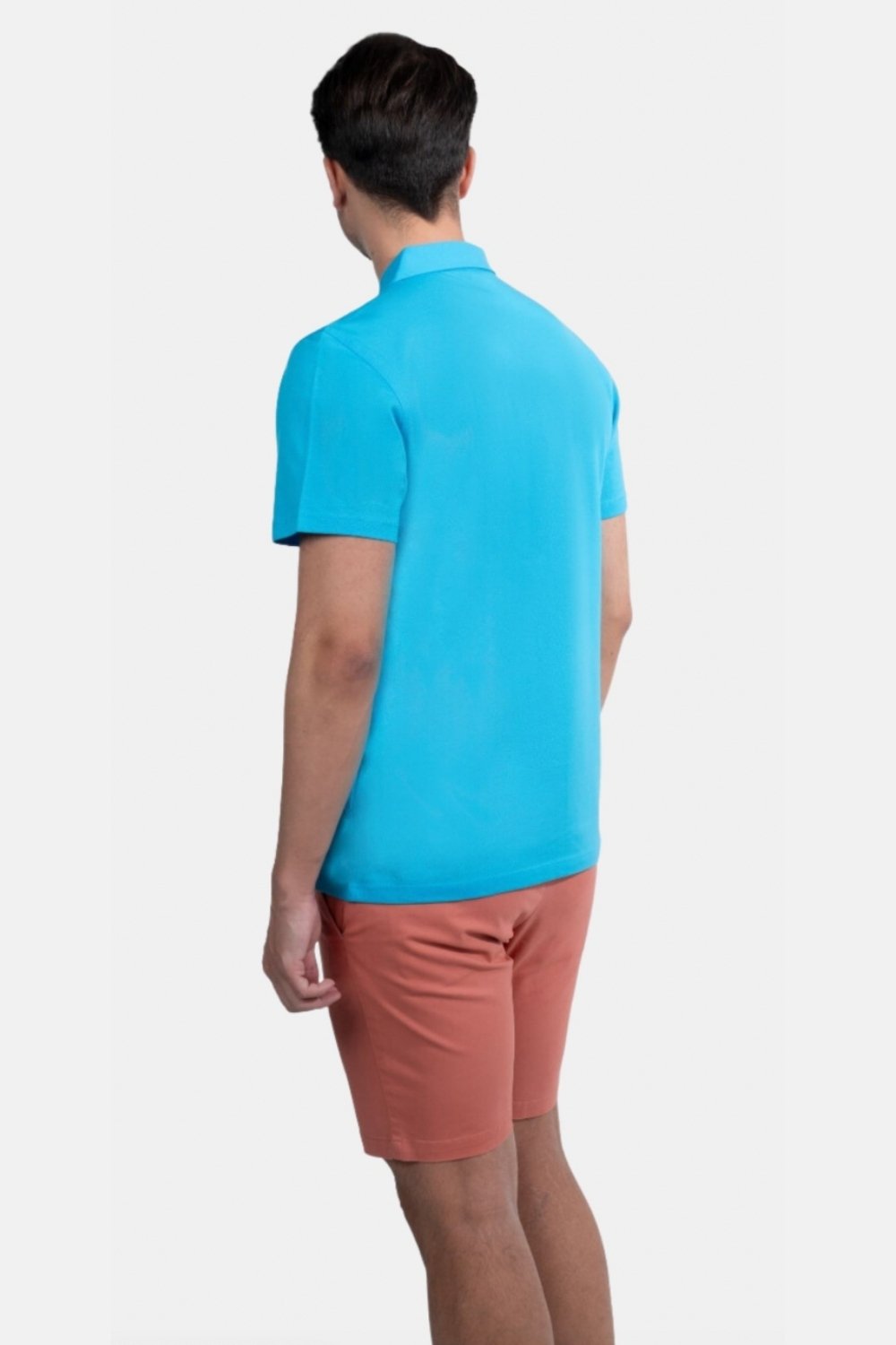 Blinky London-Erkek Merserize Polo Yaka Mavi T-shirt-T-Shirts-2-Milagron.com