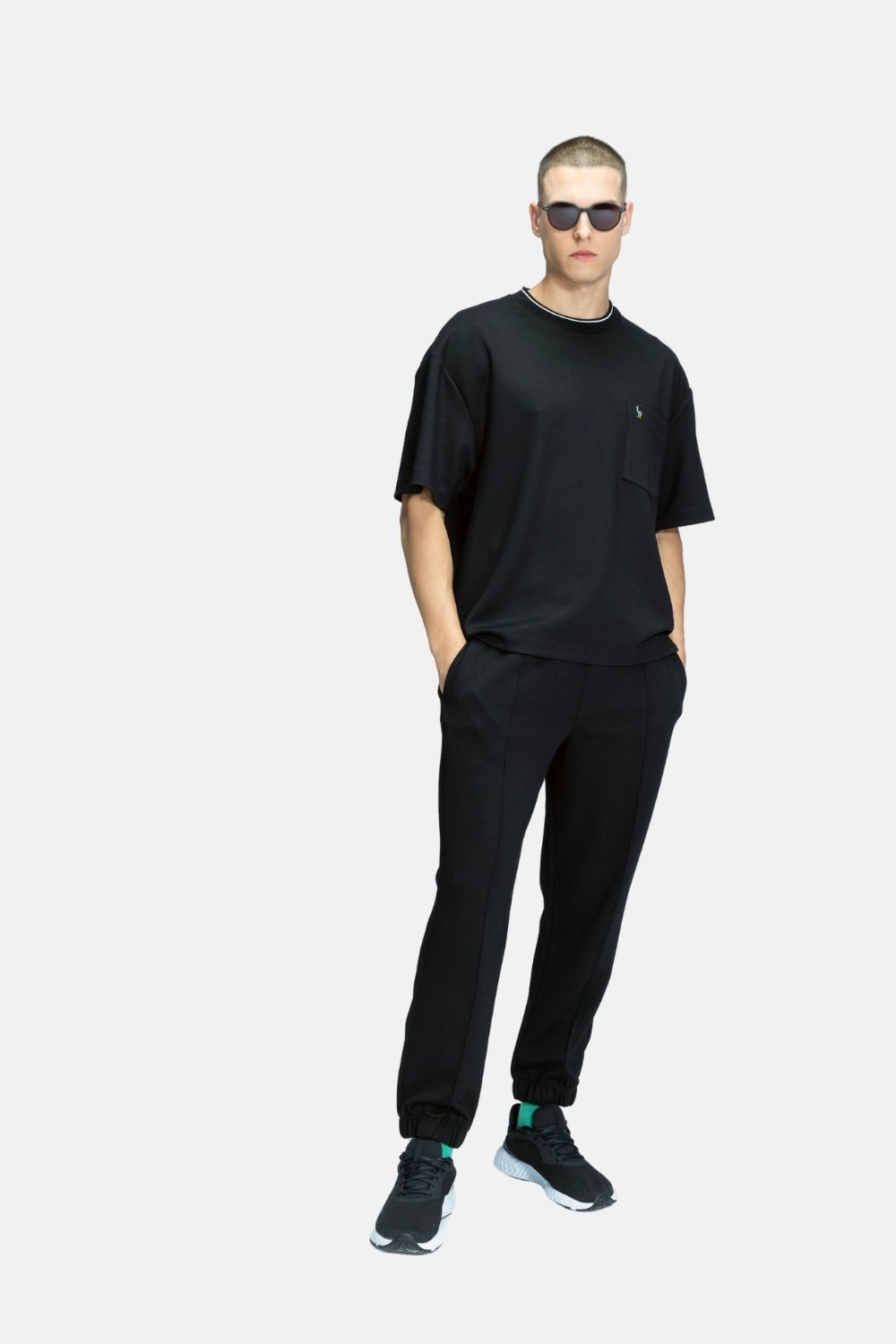 Blinky London-Erkek Soft Touch Siyah Jogger-Eşofman-1-Milagron.com