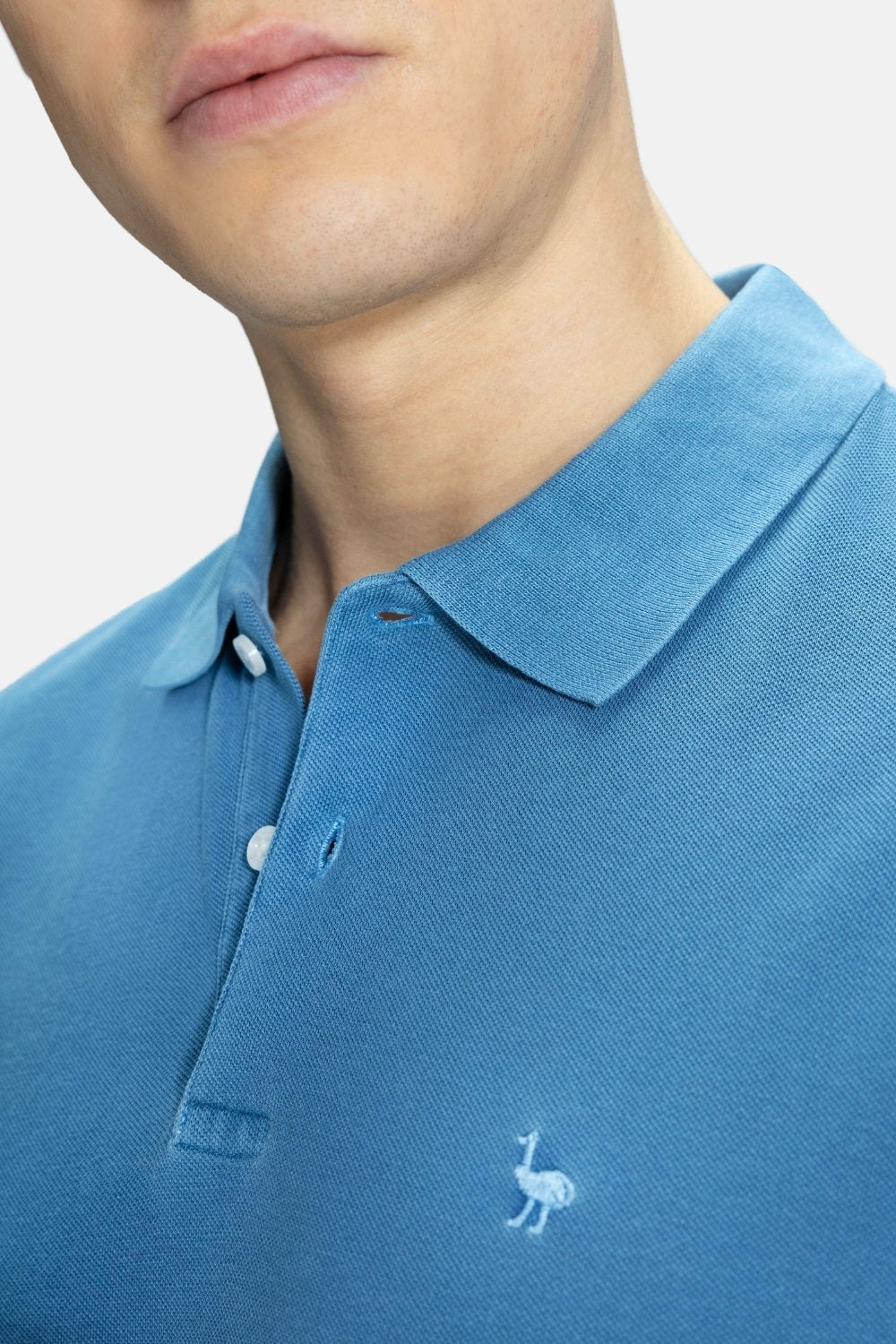 Blinky London-Parça Boya Polo Yaka Koyu Mavi T-shirt-T-Shirts-2-Milagron.com