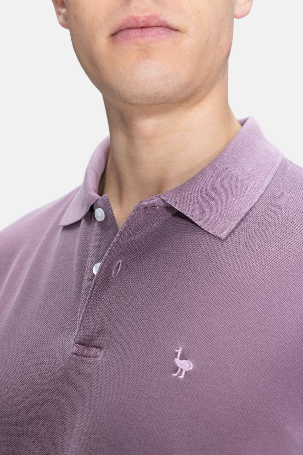 Blinky London-Parça Boya Polo Yaka Mor T-shirt-T-Shirts-3-Milagron.com