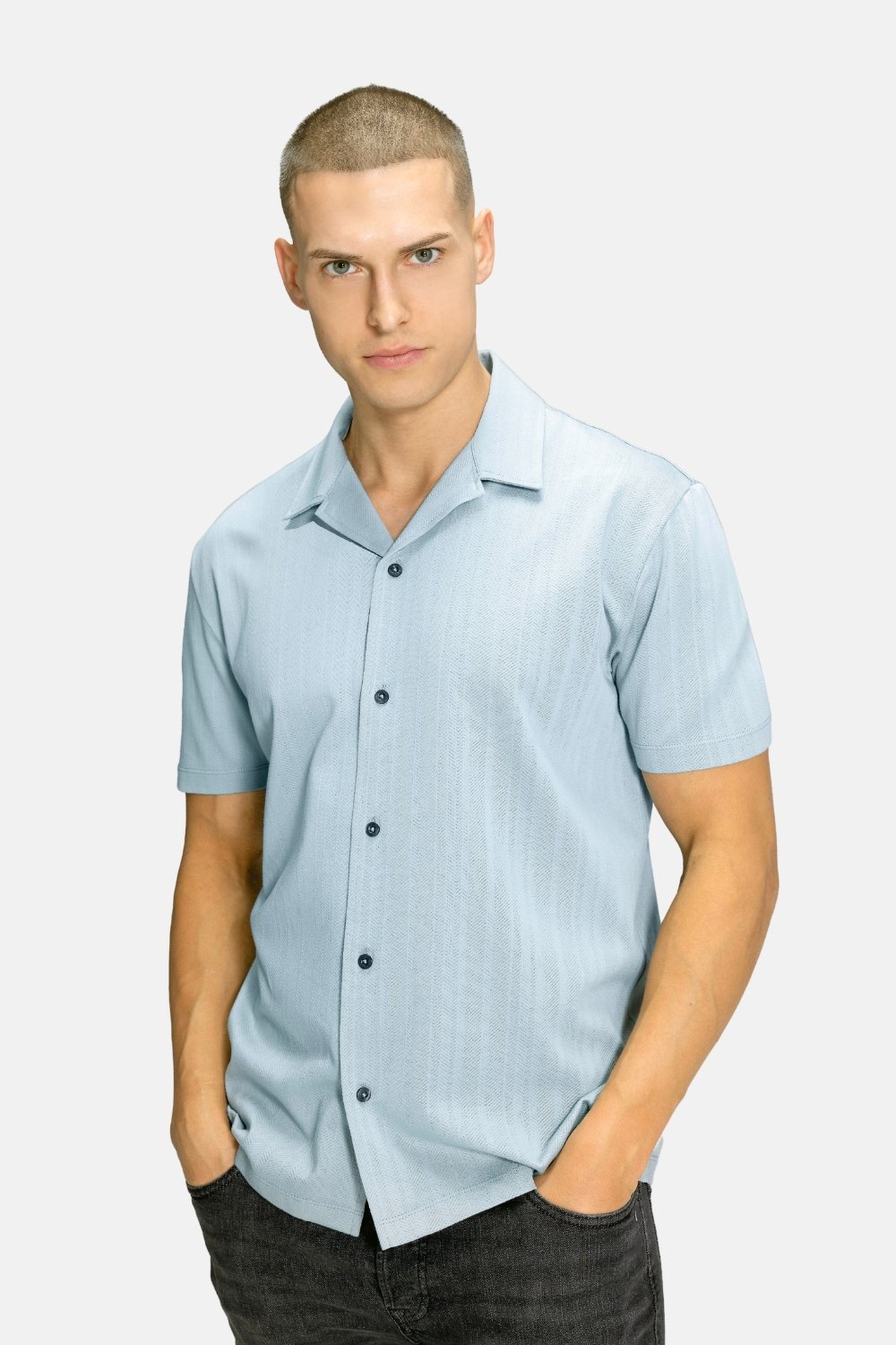 Blinky London-Revere Açık Mavi Gömlek-Gömlek-1-Milagron.com