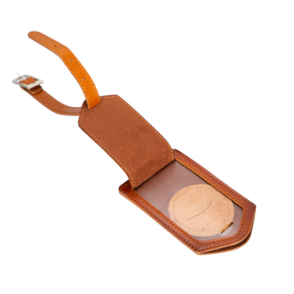 Bloominbag-Airconrad Voyage Luxe Tan Deri Air Tag Bagaj & Bavul Etiketi-5-Milagron.com
