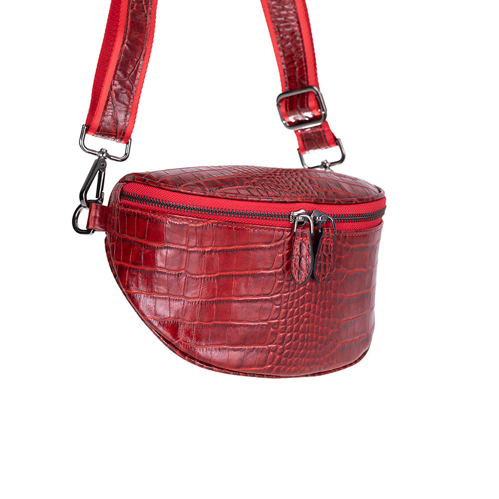 Bloominbag-Alora Verdant Croc Deri Bel çantası-1-Milagron.com