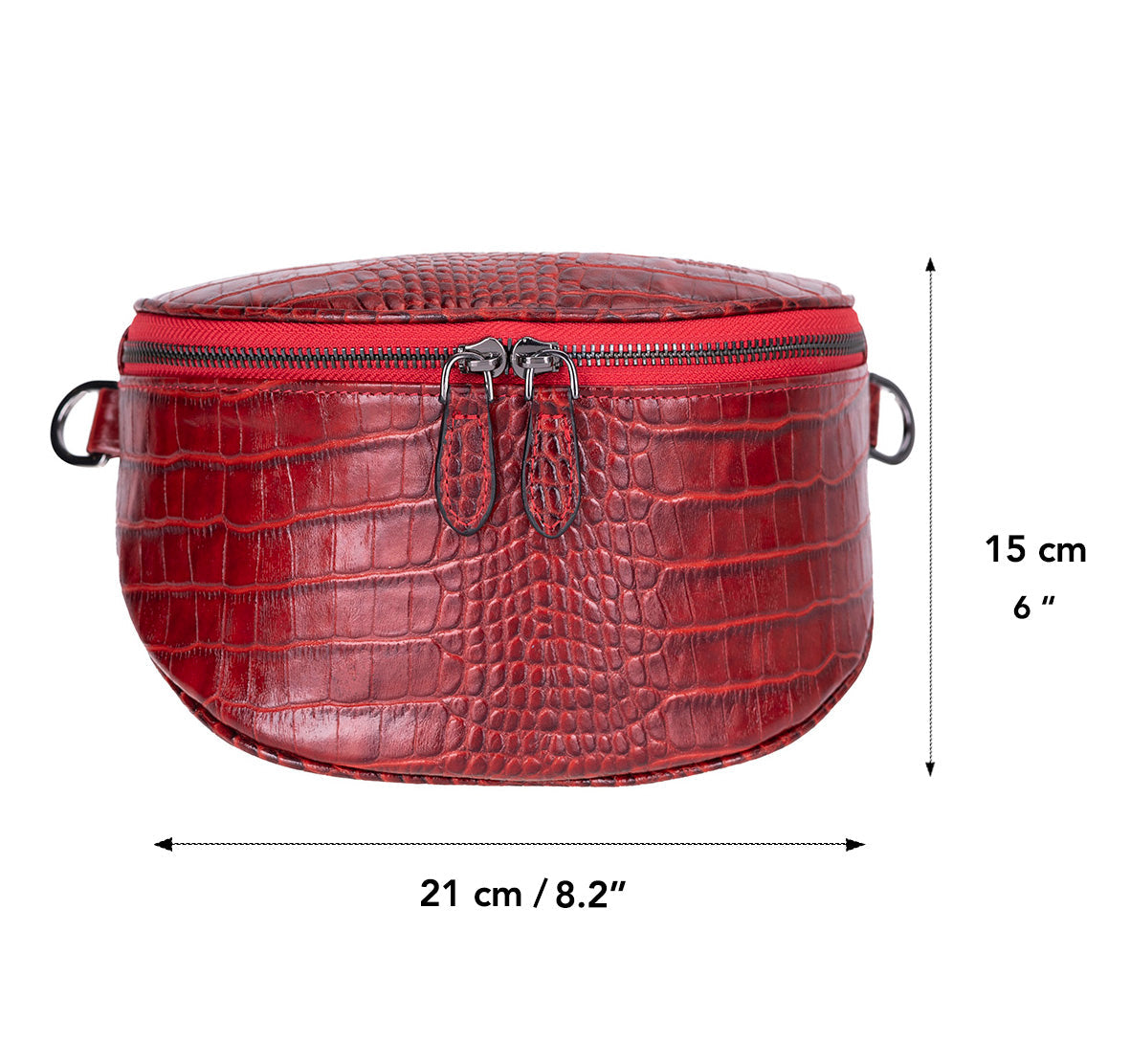 Bloominbag-Alora Verdant Croc Deri Bel çantası-4-Milagron.com