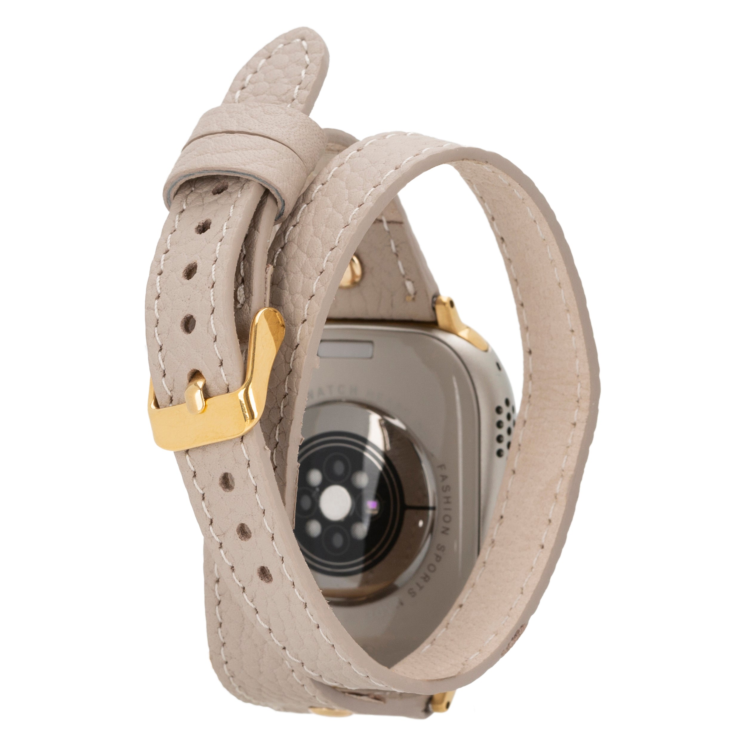 Alpine Double Tour Dune Brown Hakiki Deri Apple Watch Kordonu - 44/45/46/49Mm