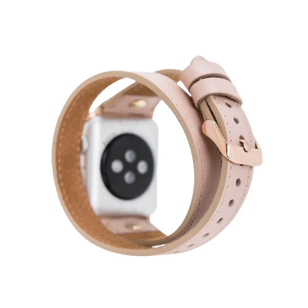 Alpine Double Tour Nude Bisque Hakiki Deri Apple Watch Kordonu - 44/45/46/49Mm