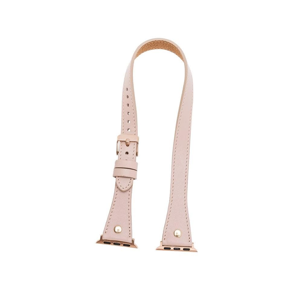Alpine Double Tour Nude Bisque Hakiki Deri Apple Watch Kordonu - 44/45/46/49Mm
