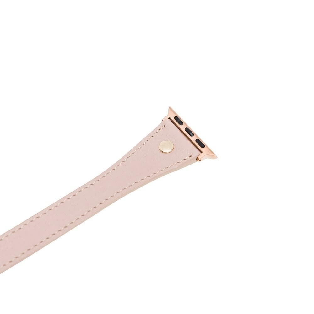 Alpine Double Tour Nude Bisque Hakiki Deri Apple Watch Kordonu - 44/45/46/49Mm