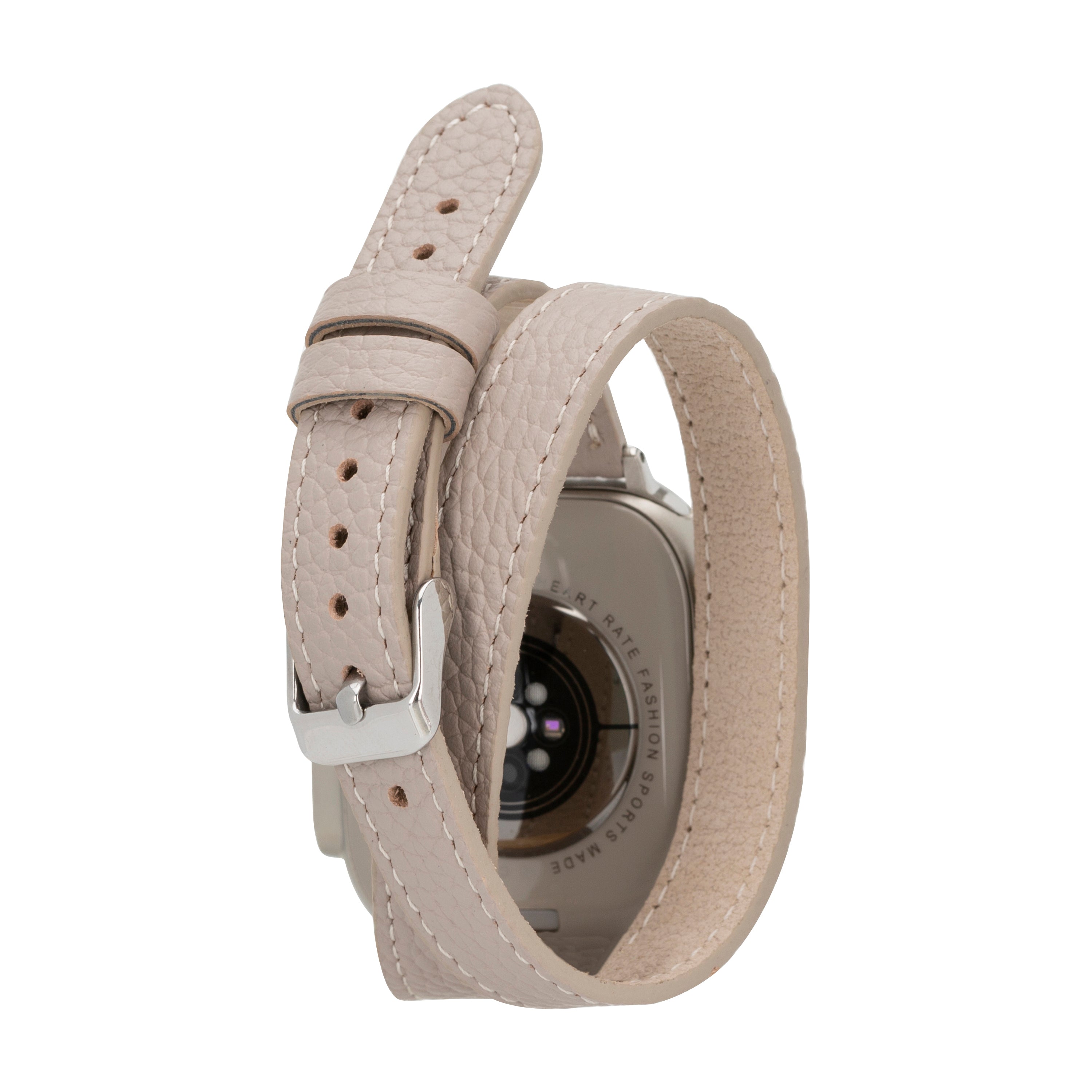 Alpine Slim Double Tour Dune Brown Hakiki Deri Apple Watch Kordonu - 44/45/46/49Mm