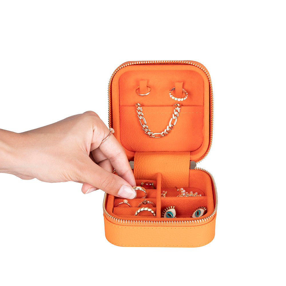 Bloominbag-Amanda Amber Bloom Deri Takı Ve Mücevher çantası-2-Milagron.com