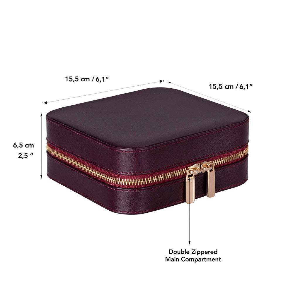 Bloominbag-Amanda Burgundy Bloom Grande Gerçek Deri Takı & Mücevher Kutusu-5-Milagron.com