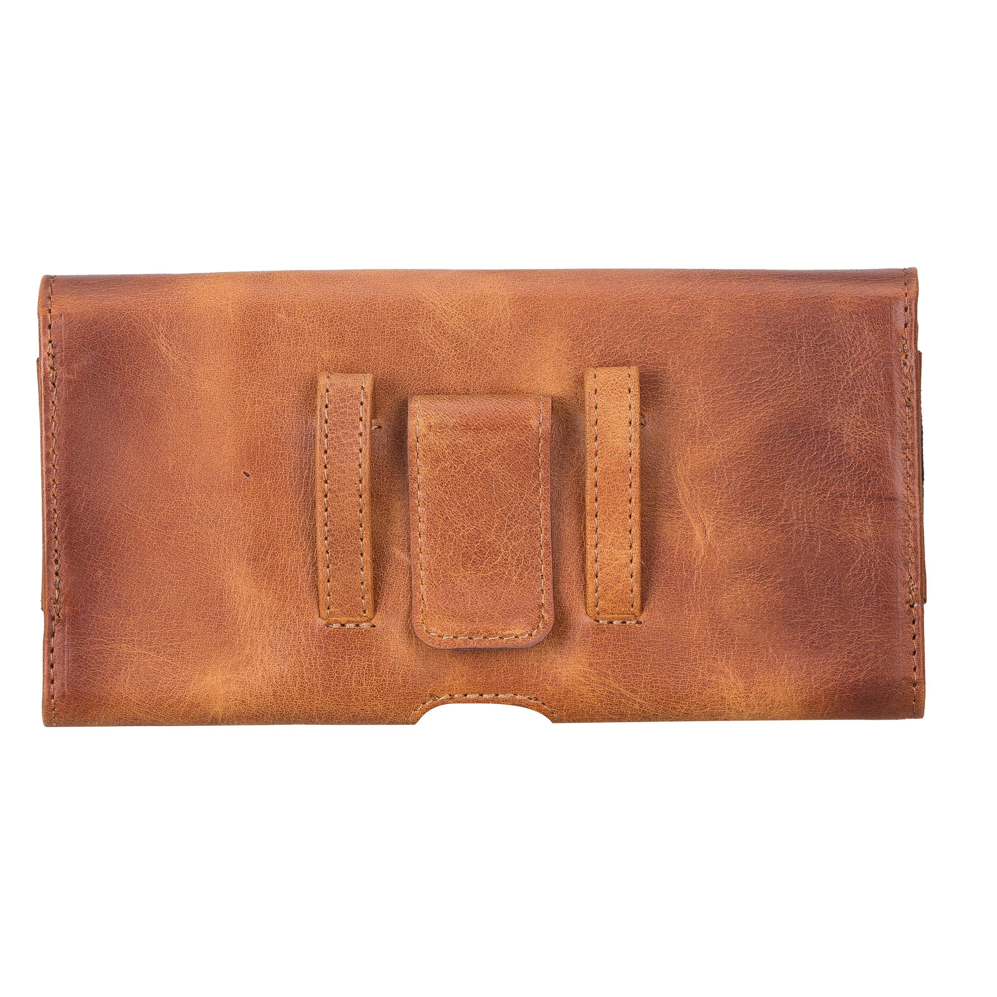 Arc Clip Heritage Tan Leather 6.9" Phone Case