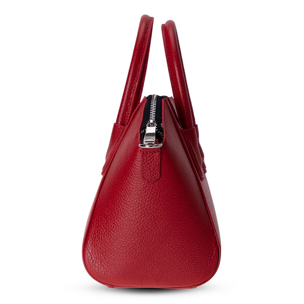 Bloominbag-Aria Crimson Rouge Small Hakiki Deri Kadın El & Omuz çantası-3-Milagron.com