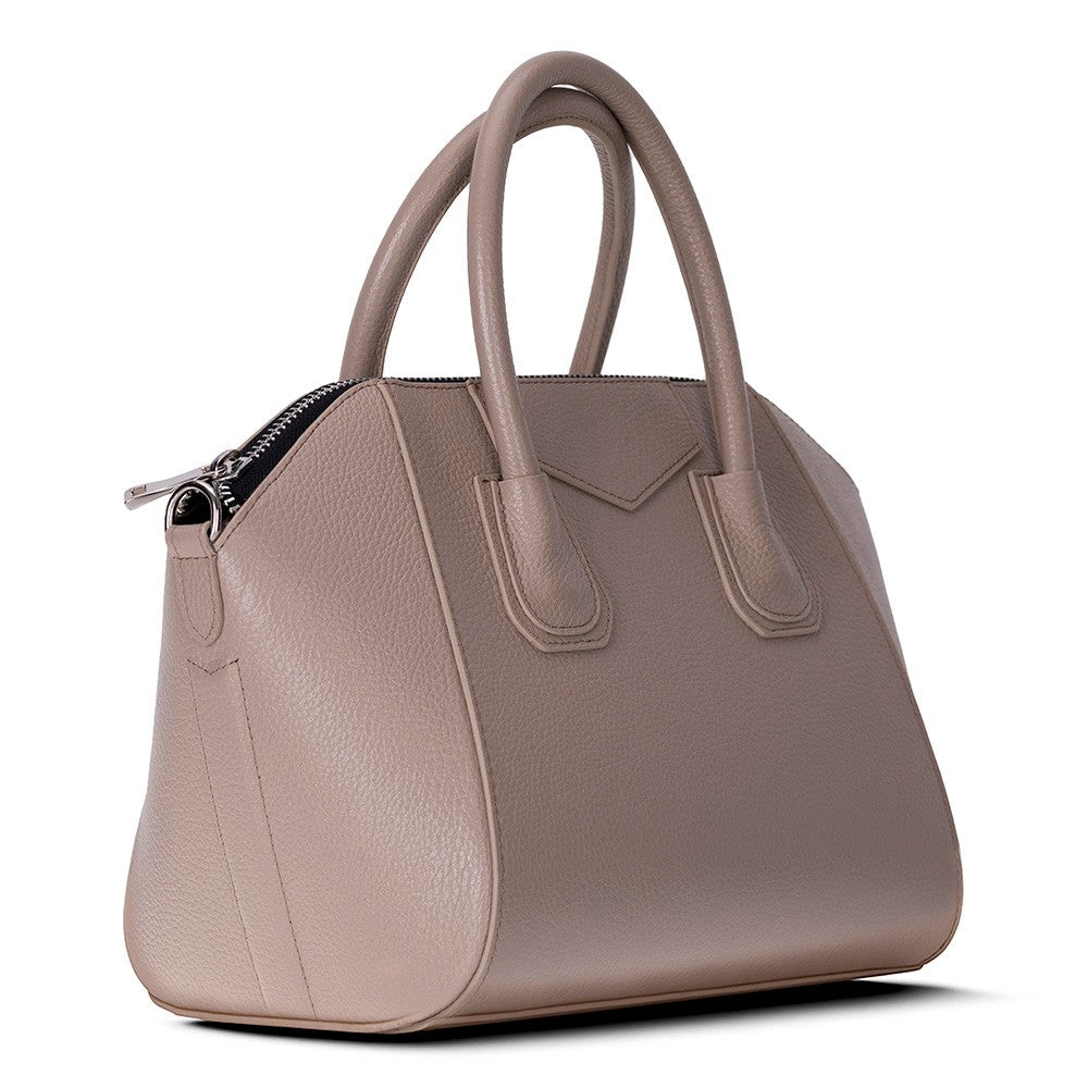Bloominbag-Aria Mink Taupe Medium Hakiki Deri Kadın El & Omuz çantası-2-Milagron.com