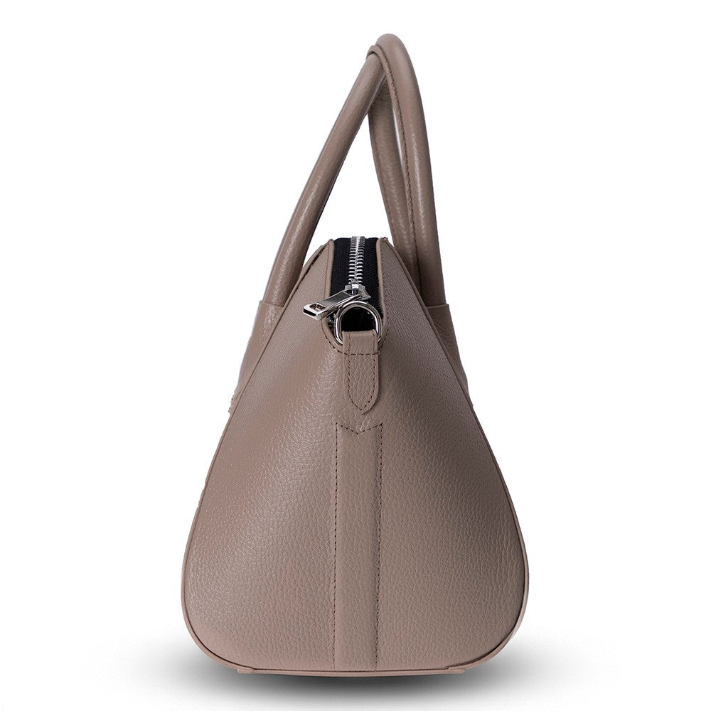 Bloominbag-Aria Mink Taupe Medium Hakiki Deri Kadın El & Omuz çantası-3-Milagron.com