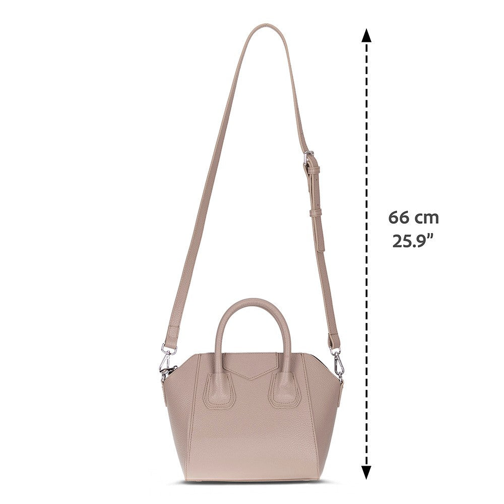 Bloominbag-Aria Mink Taupe Small Hakiki Deri Kadın El & Omuz çantası-5-Milagron.com