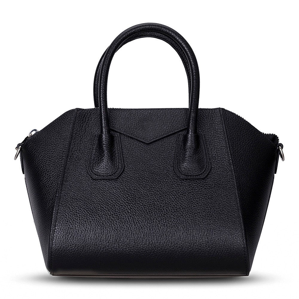 Bloominbag-Aria Noir Black Medium Hakiki Deri Kadın El & Omuz çantası-1-Milagron.com