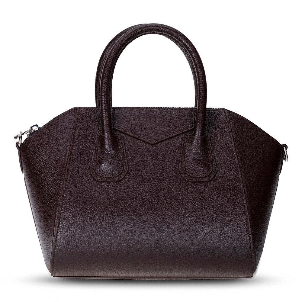 Bloominbag-Aria Walnut Brown Medium Hakiki Deri Kadın El & Omuz çantası-1-Milagron.com