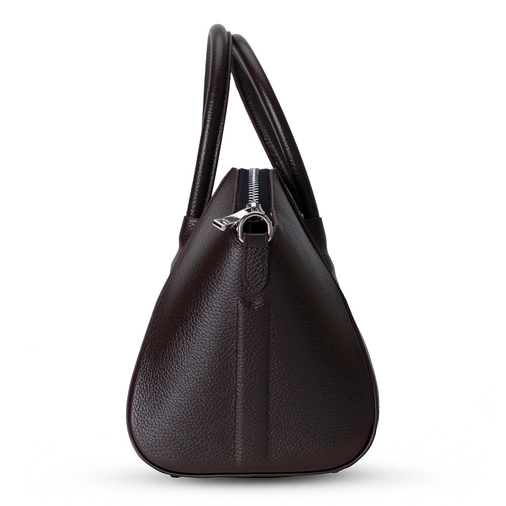 Bloominbag-Aria Walnut Brown Medium Hakiki Deri Kadın El & Omuz çantası-4-Milagron.com