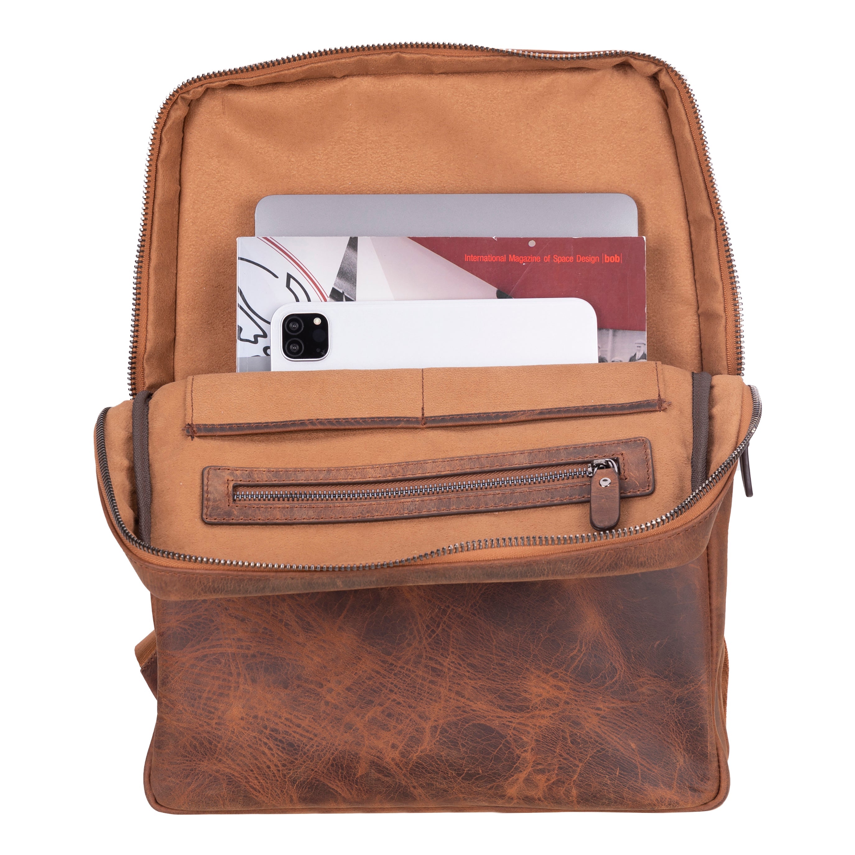 Atelier Heritage Saddle Hakiki Deri Laptop Sırt Çantası – 16” Uyumlu