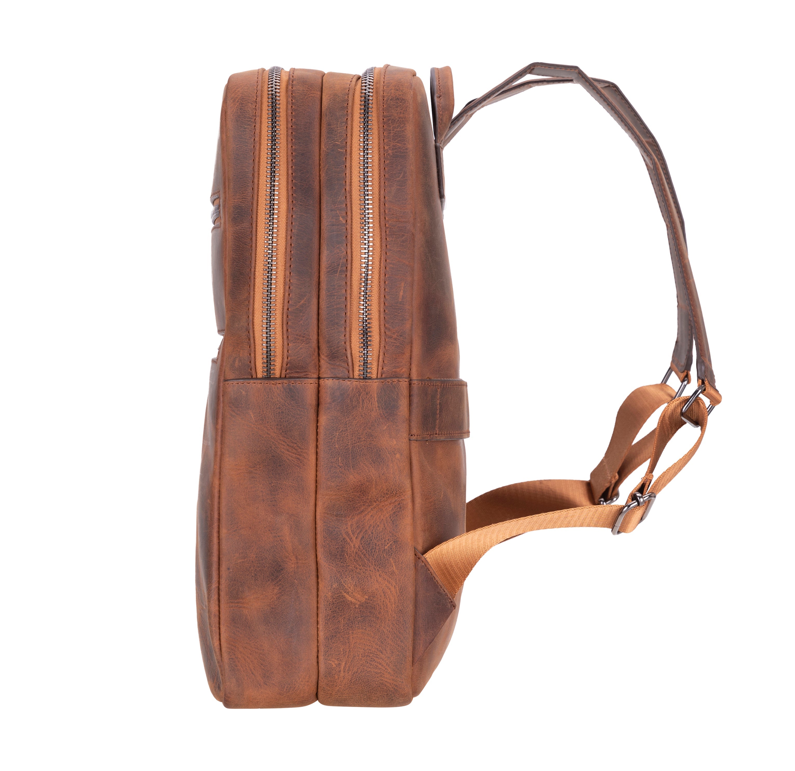 Atelier Heritage Saddle Hakiki Deri Laptop Sırt Çantası – 16” Uyumlu