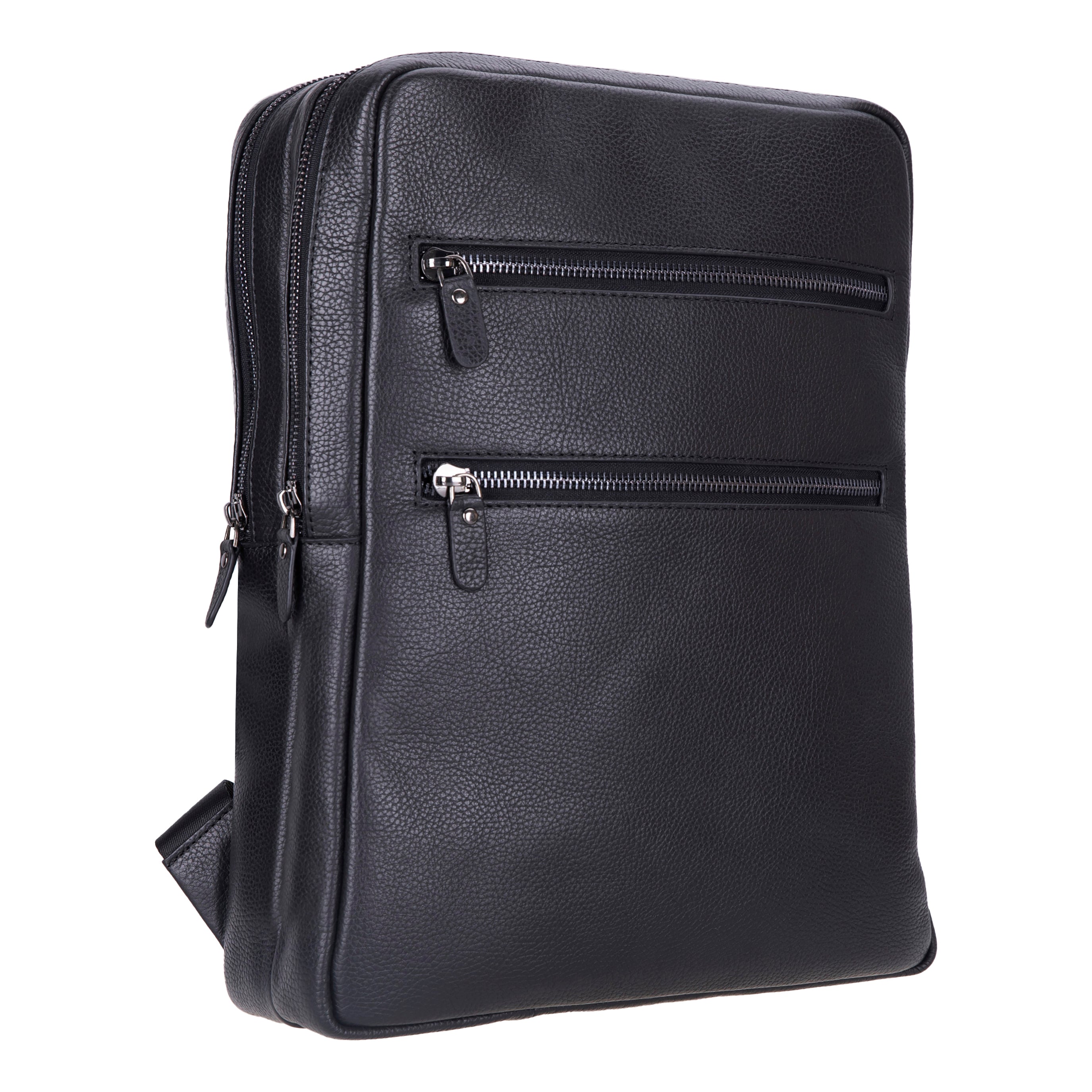 Atelier Onyx Black Hakiki Deri Laptop Sırt Çantası – 16” Uyumlu