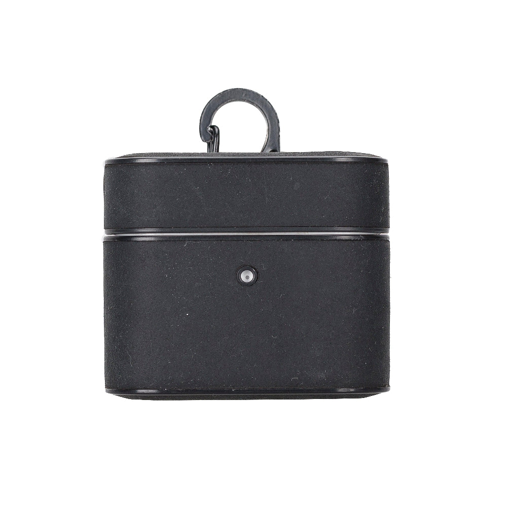 Aurel Clip Coal Black Hakiki Deri Airpods 3 Kılıfı – Airpods 3 Uyumlu Charm Case