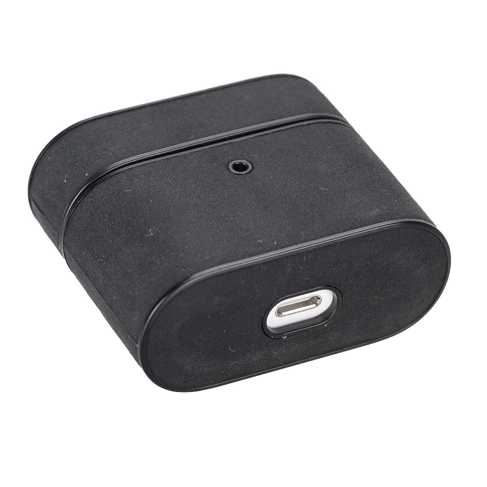 Aurel Clip Coal Black Hakiki Deri Airpods 3 Kılıfı – Airpods 3 Uyumlu Charm Case