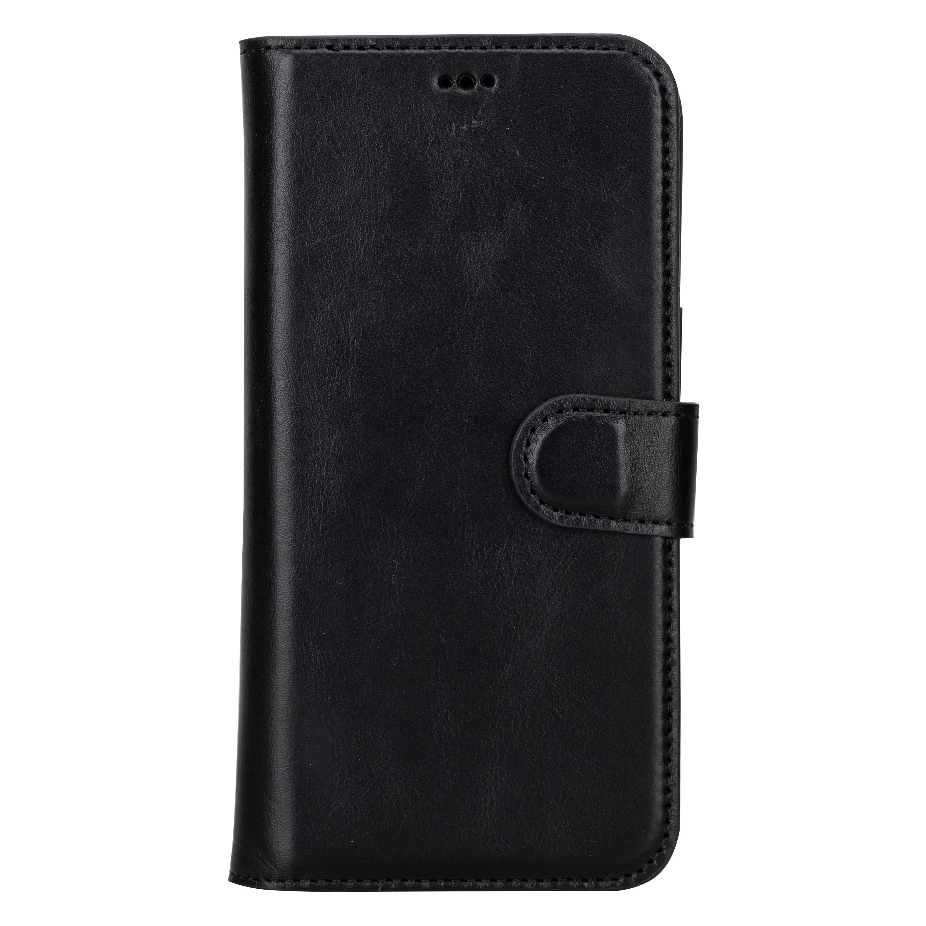 Aurel Magna Onyx Black Deri Iphone 16 Pro (6.3") Wallet Case – Rfid Korumalı & Magsafe Uyumlu