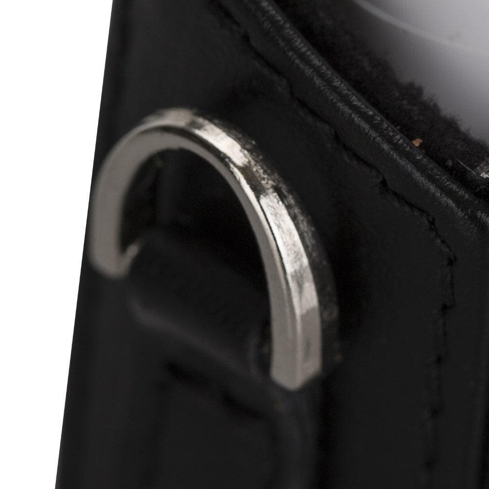 Aurel Onyx Black Charm Hakiki Deri Airpods Kılıfı – Airpods 1 & 2 Uyumlu