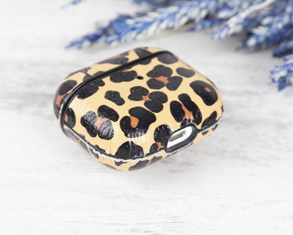 Aurel Snap Leopard Tan Hakiki Deri Airpods 3 Kılıfı – Charm Airpods Case