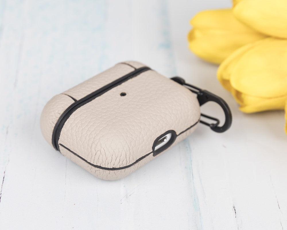 Aurel Snap Mocca Sand Hakiki Deri Airpods 3 Kılıfı – Charm Airpods Case