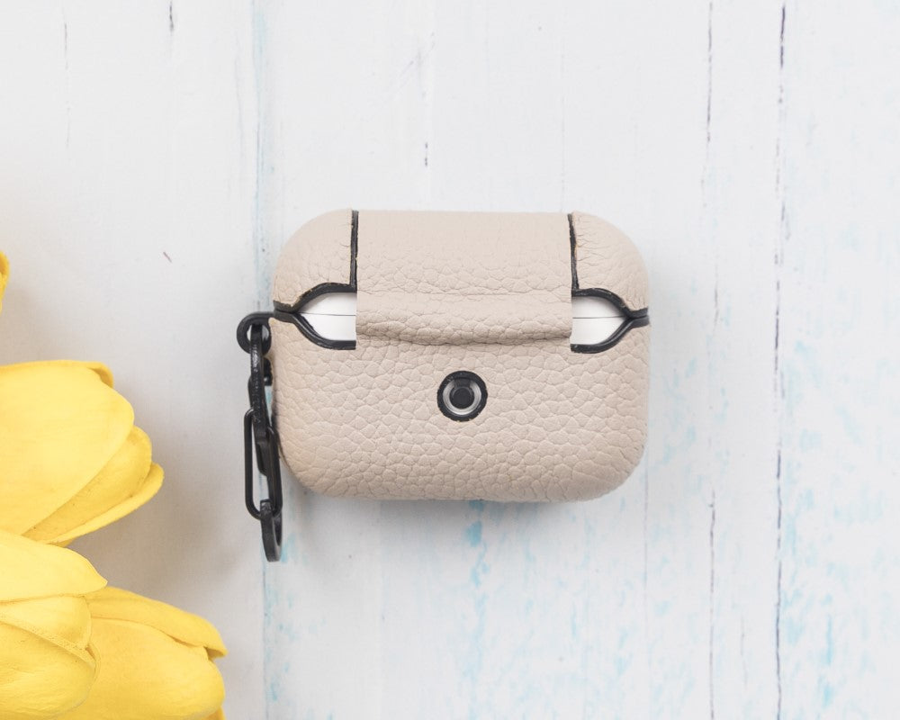 Aurel Snap Mocca Sand Hakiki Deri Airpods 3 Kılıfı – Charm Airpods Case