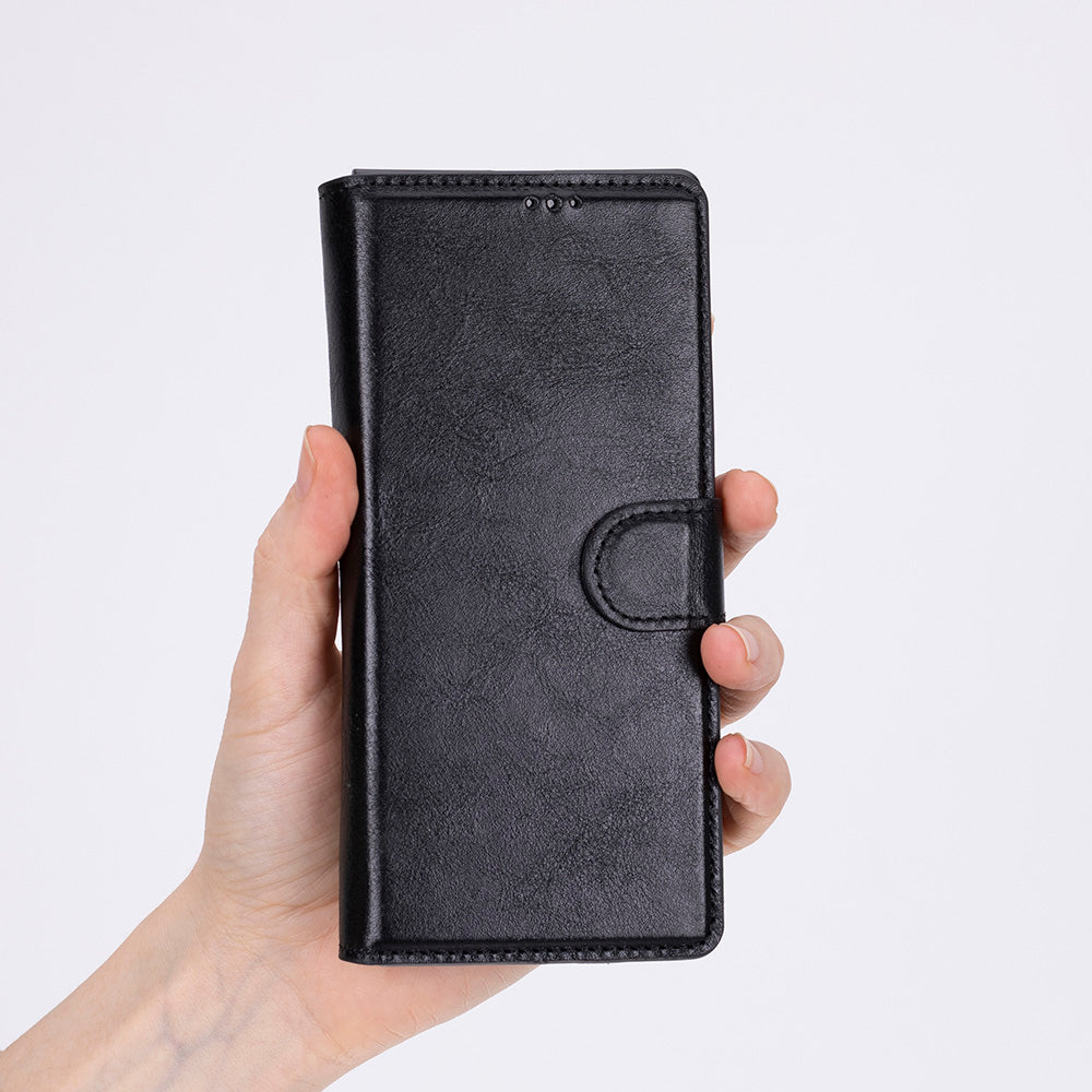 Aurelio Siena Onyx Black Samsung Galaxy Z Fold7 Cüzdan Kılıf