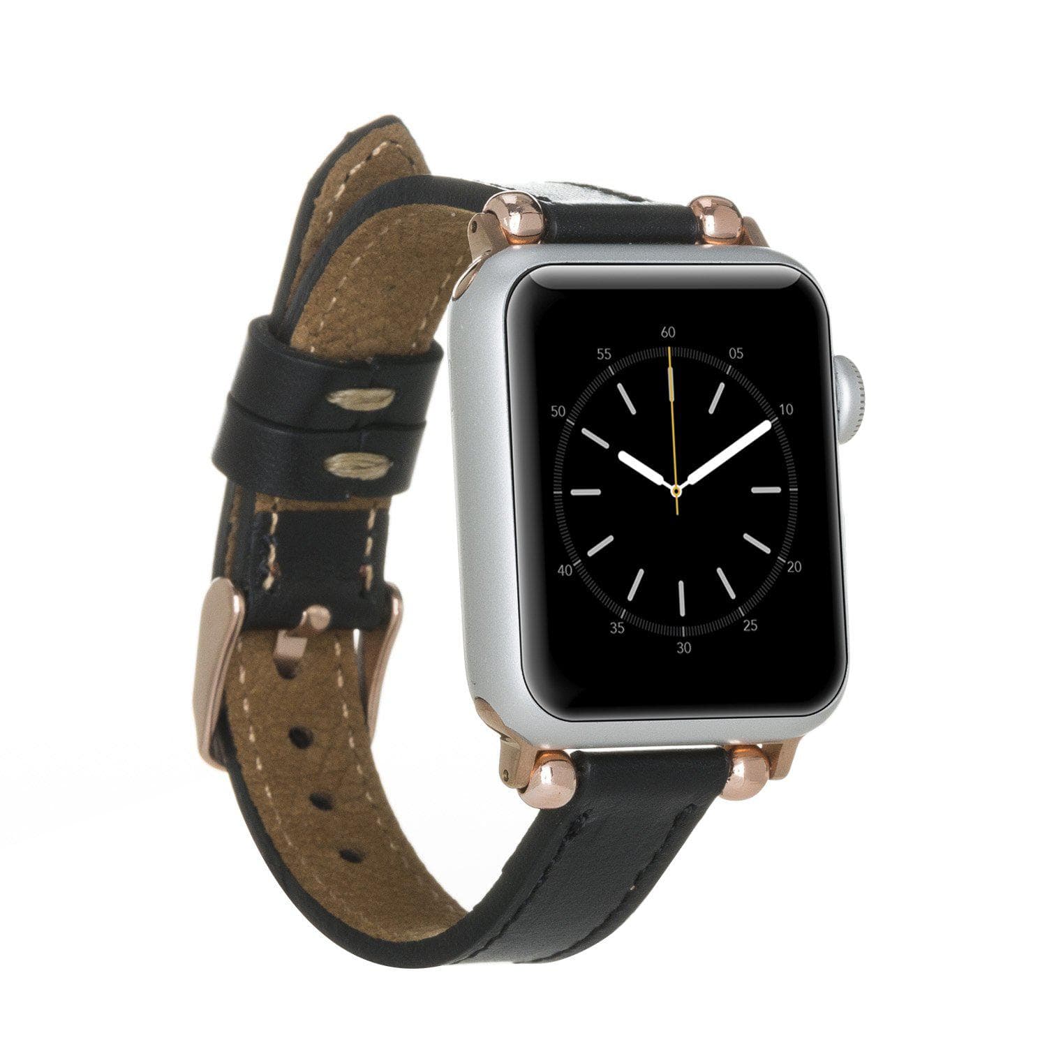 Avilla Noir Black Deri Apple Watch Band (44/45/46/49Mm)