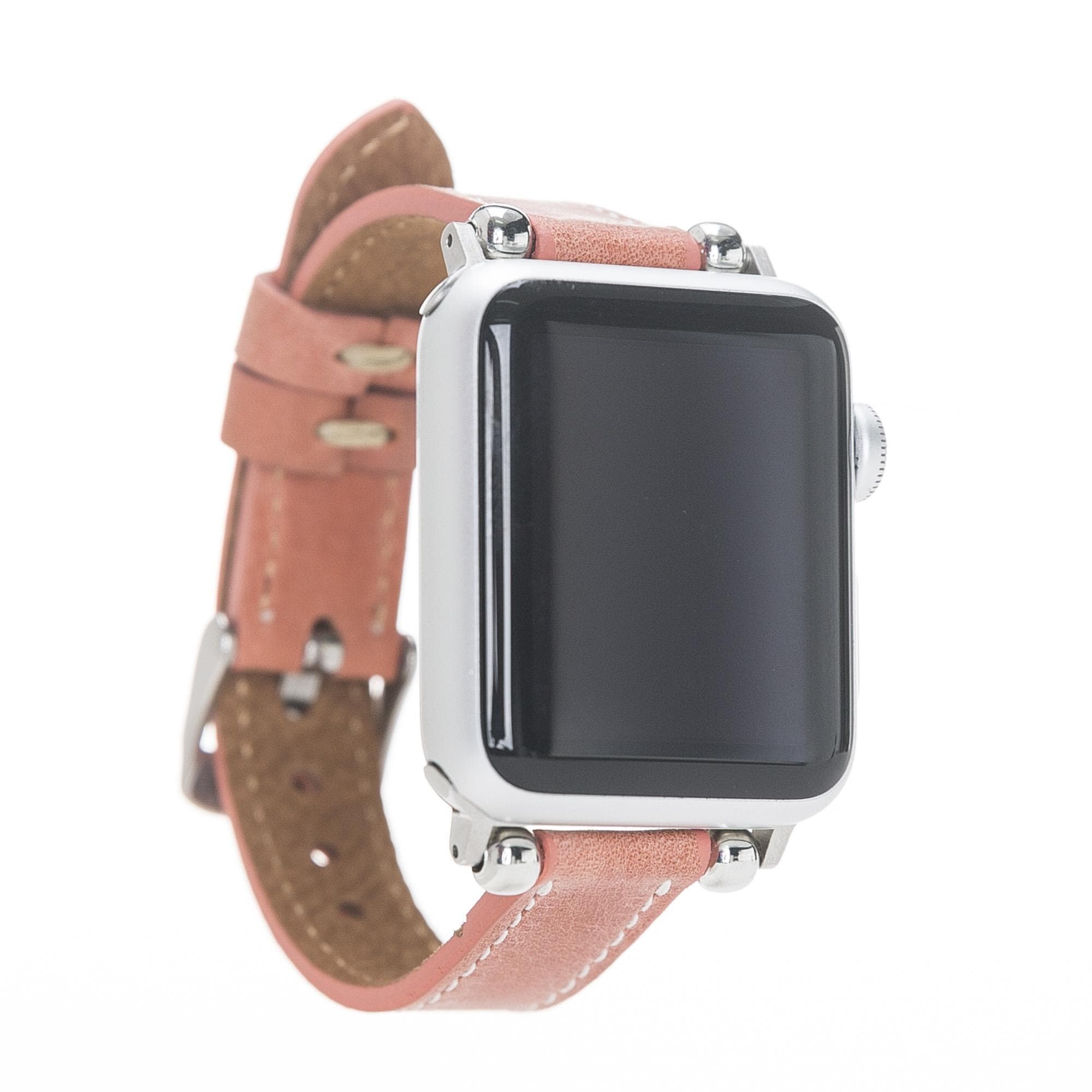 Avilla Rosewood Taupe Deri Apple Watch Band (44/45/46/49Mm)