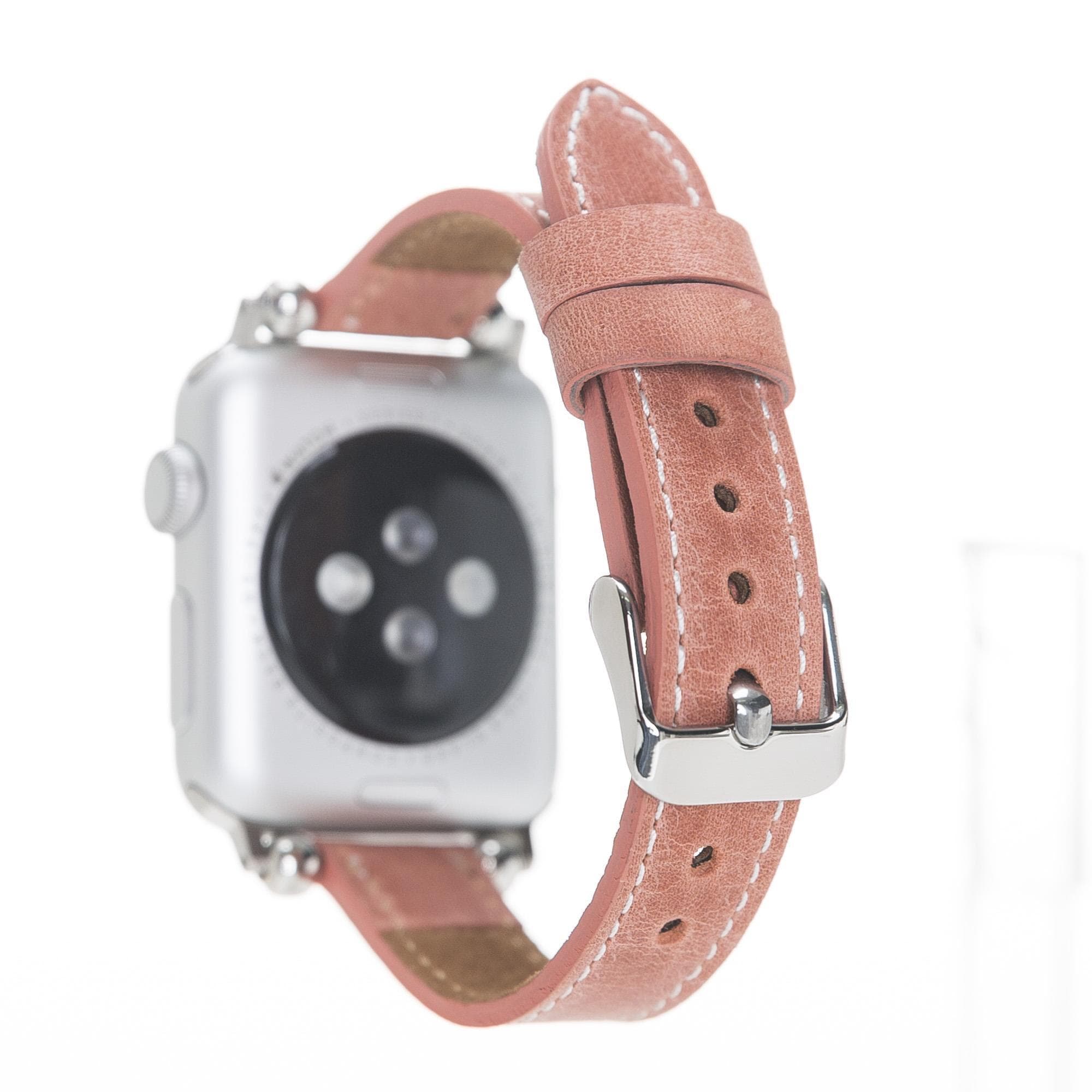 Avilla Rosewood Taupe Deri Apple Watch Band (44/45/46/49Mm)