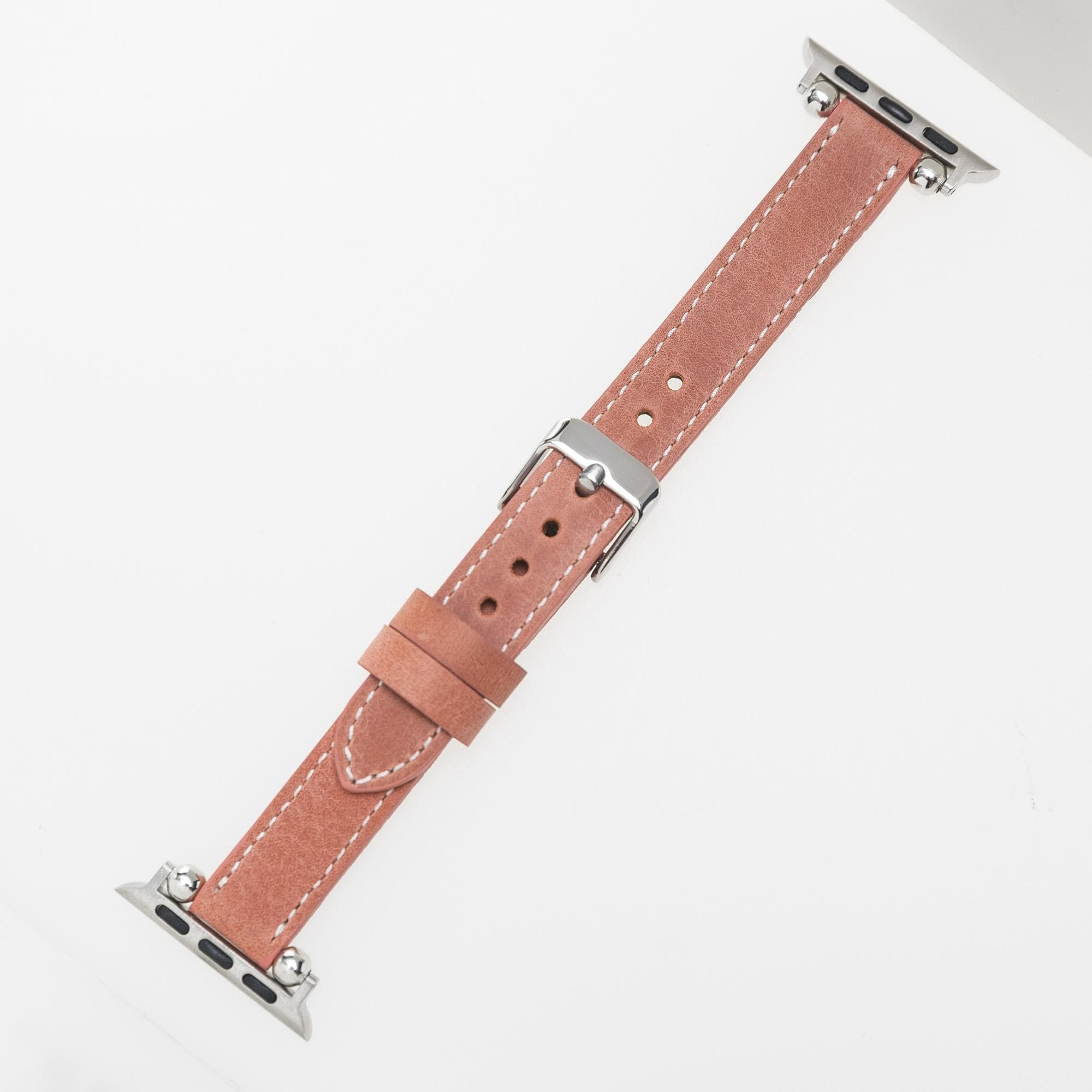 Avilla Rosewood Taupe Deri Apple Watch Band (44/45/46/49Mm)