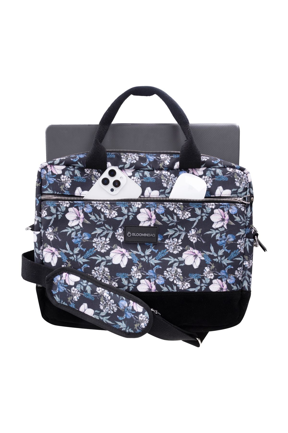 Bloominbag-Black Cherries 15 16 Inç Laptop / Mac Book çantası-2-Milagron.com