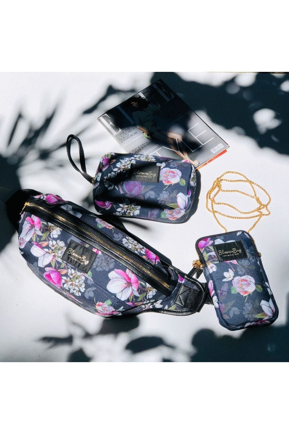 Bloominbag-Black Cherries Telefon çantası-3-Milagron.com