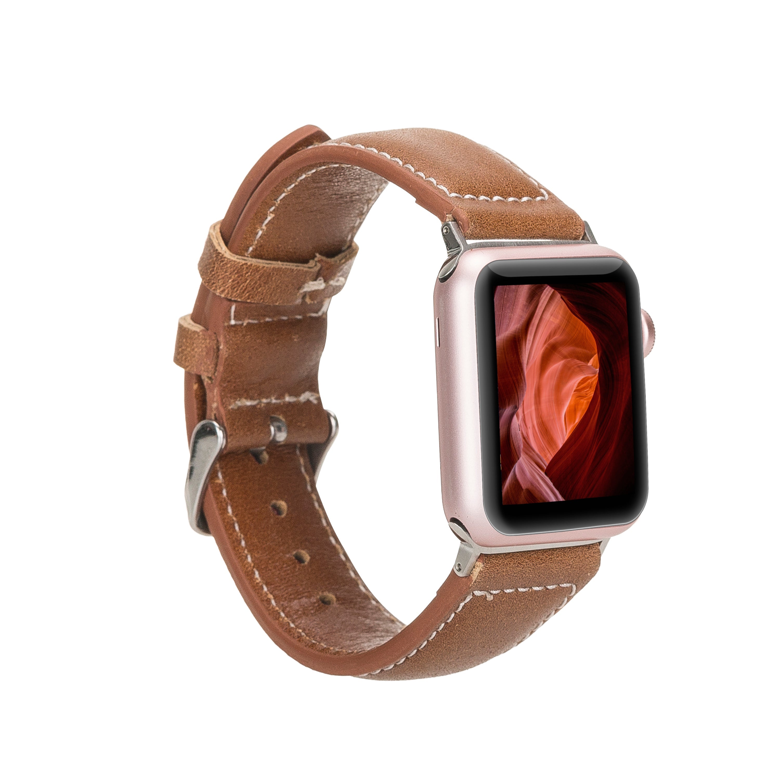 Bloominbag-Bloom Band Chalk Naturel Taba Apple Watch Kordon 44/45/46749mm-1-Milagron.com
