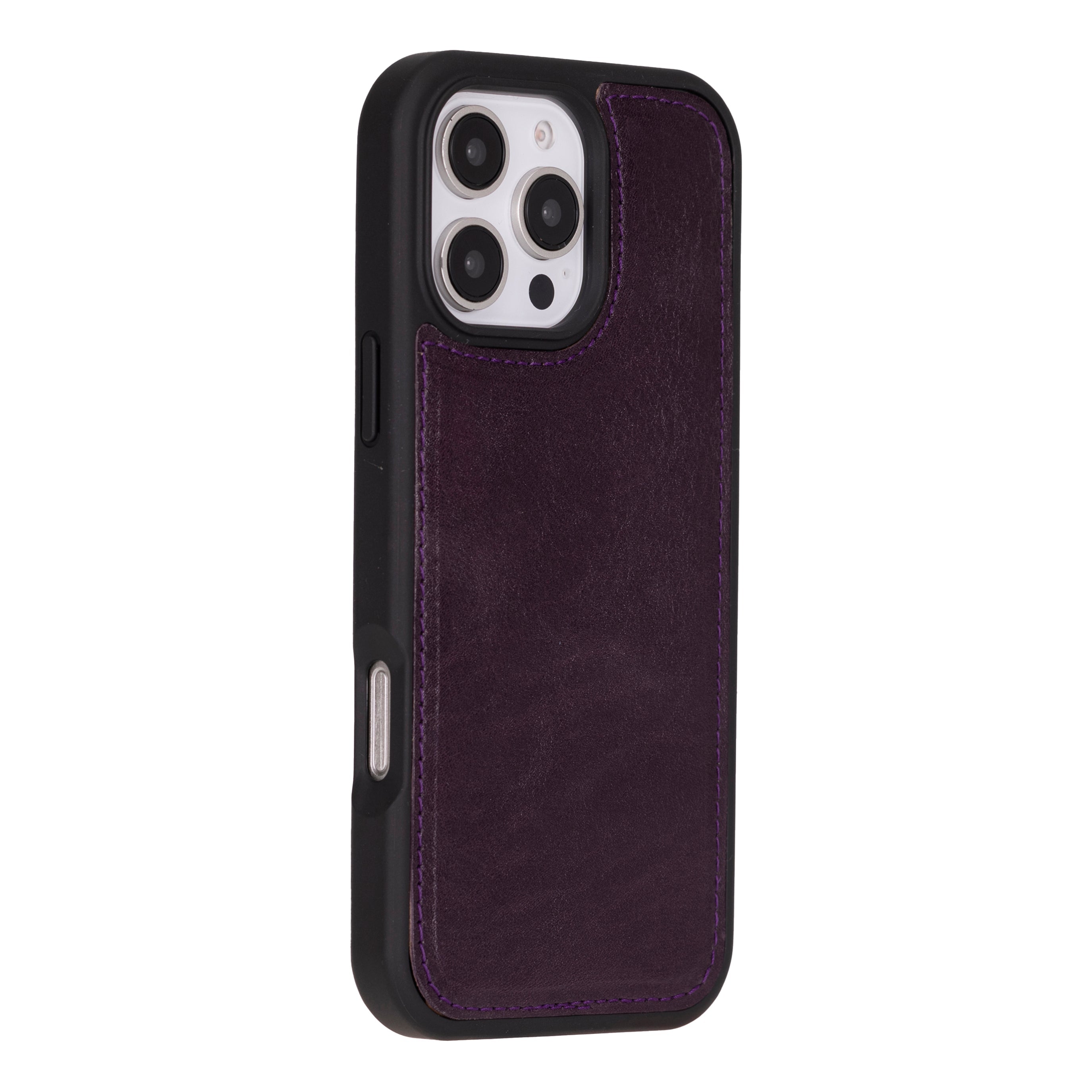 Bloominbag-Bloom Case Apple I Phone 16 Pro Max – Burgundy Hakiki Deri Cüzdanlı Telefon Kılıfı-4-Milagron.com