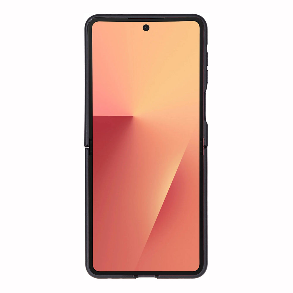 Bloominbag-Bloom Case Flex Cool Tan Hakiki Deri Samsung Galaxy Z Flip 7 Kılıf(6.9" 4.1")-5-Milagron.com