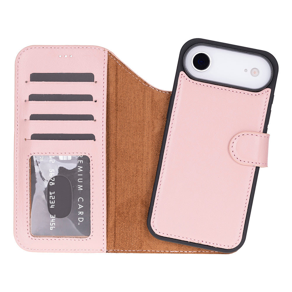 Bloominbag-Bloom Case Magic Wallet Blush Hakiki Deri I Phone 17 Air(6.5") Cüzdanlı Telefon Kılıfı-1-Milagron.com