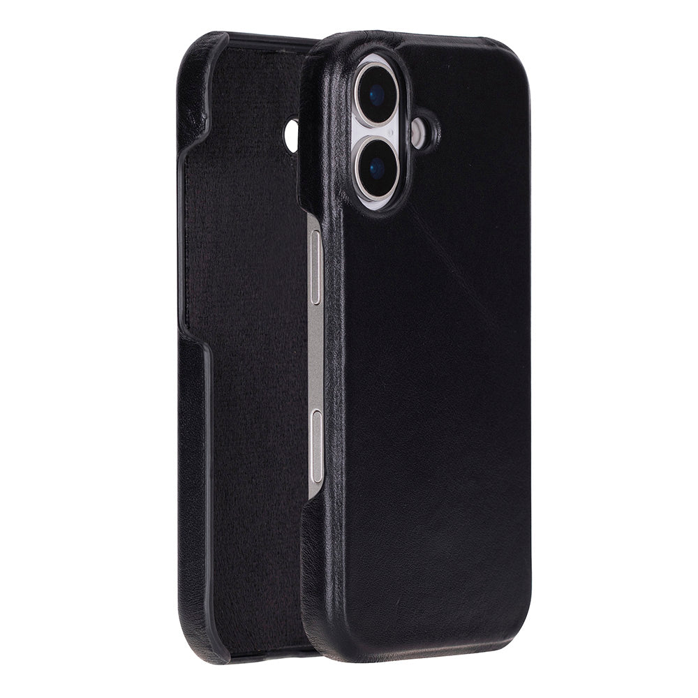 Bloominbag-Bloom Case Ultimate Jacket Obsidian Black Apple I Phone 17 (6.3") Hakiki Deri Kılıf-1-Milagron.com