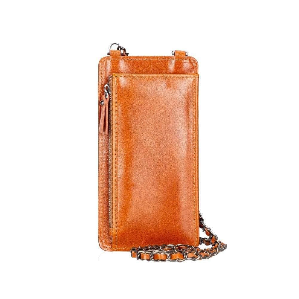 Bloominbag-Bloom Cross Cognac Tan Hakiki Deri Cüzdan & Telefon çantası-4-Milagron.com