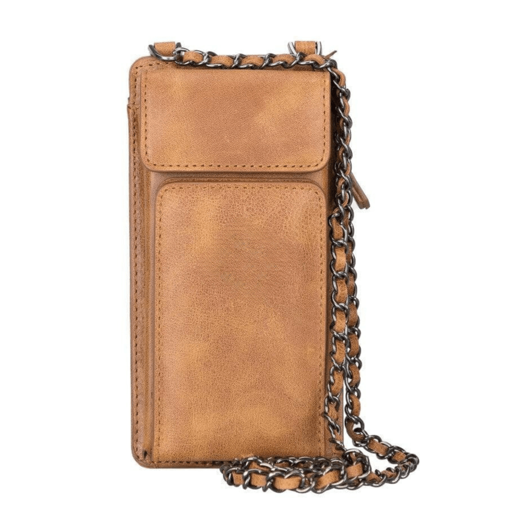 Bloominbag-Bloom Cross Sahara Sand Hakiki Deri Cüzdan & Telefon çantası-1-Milagron.com