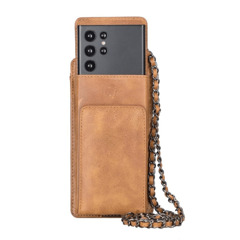 Bloominbag-Bloom Cross Sahara Sand Hakiki Deri Cüzdan & Telefon çantası-2-Milagron.com