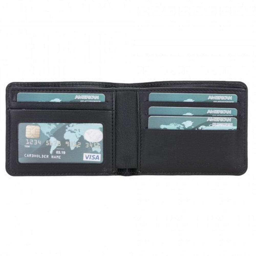 Bloominbag-Bloom Fold Obsidian Black Hakiki Deri Cüzdan-1-Milagron.com