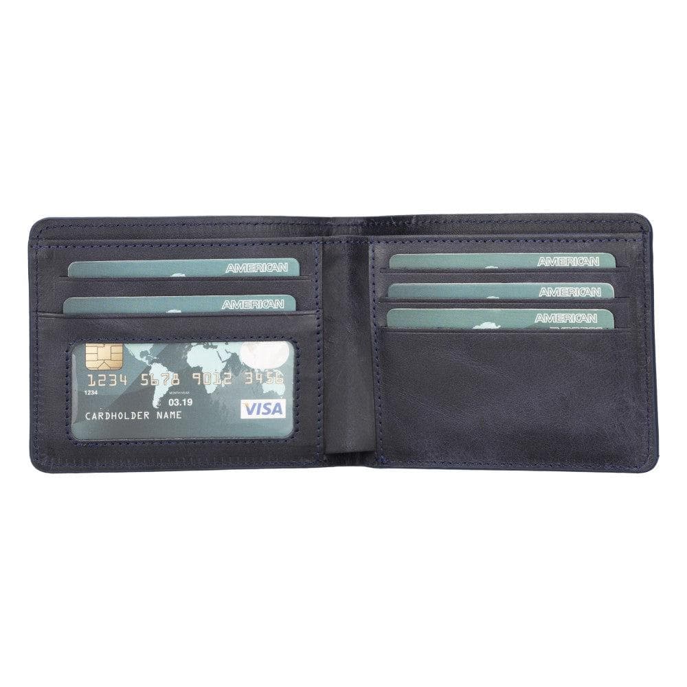 Bloominbag-Bloom Fold Royal Navy Hakiki Deri Cüzdan-4-Milagron.com